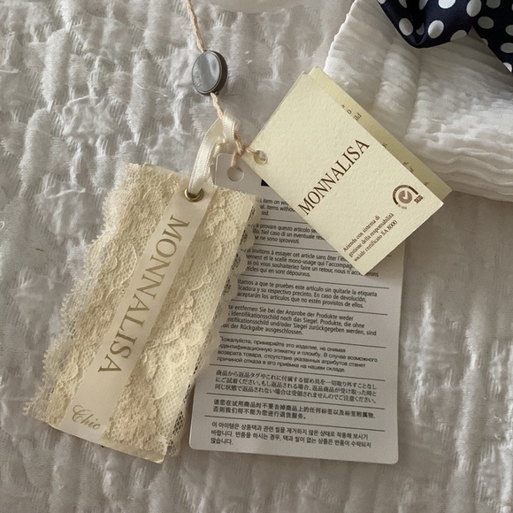 Monnalisa Chic white bag with blue bow NWT - Picture 10 of 14